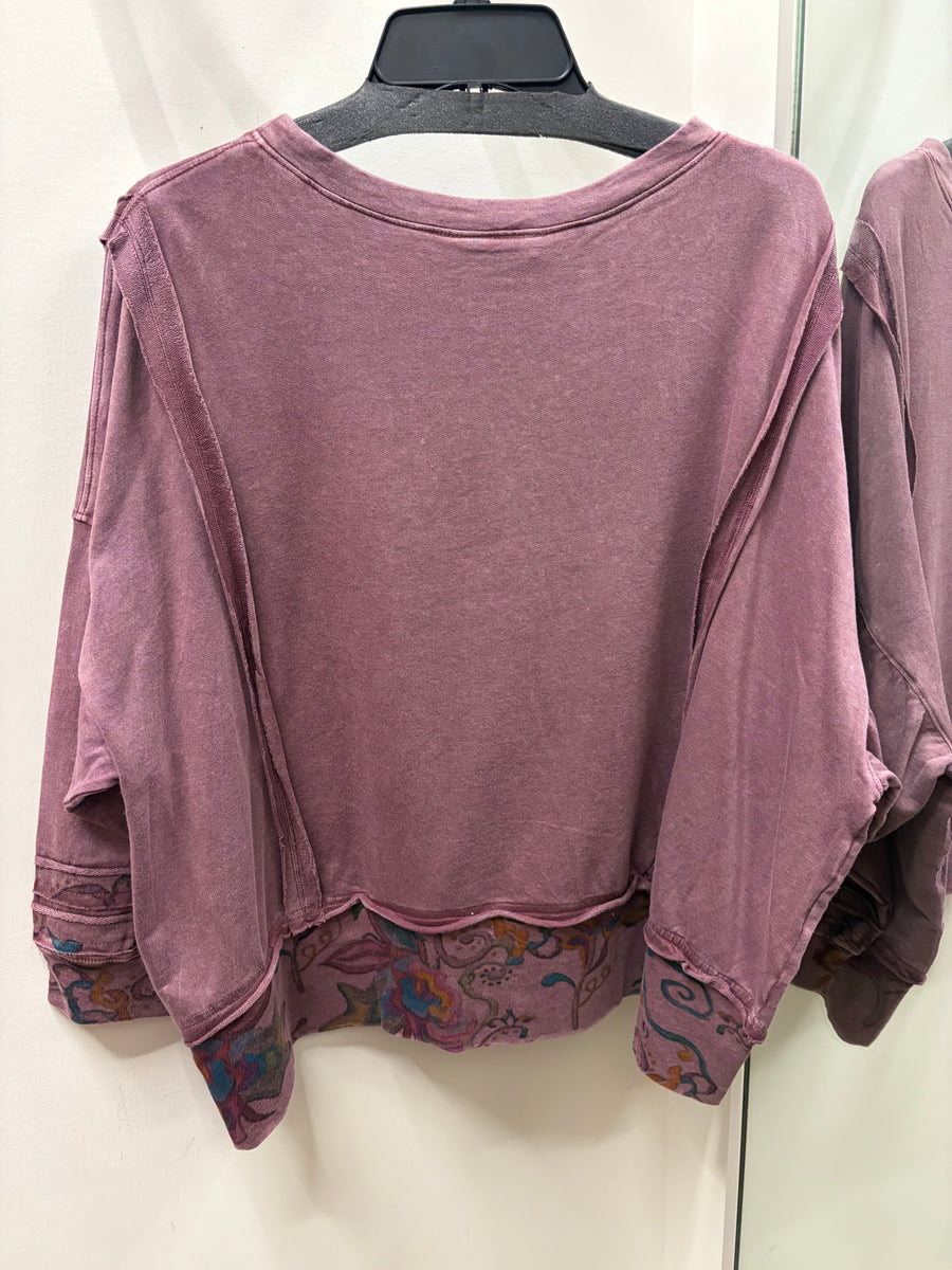 Painted Garden Lightweight Sweatshirt by Paper Lace