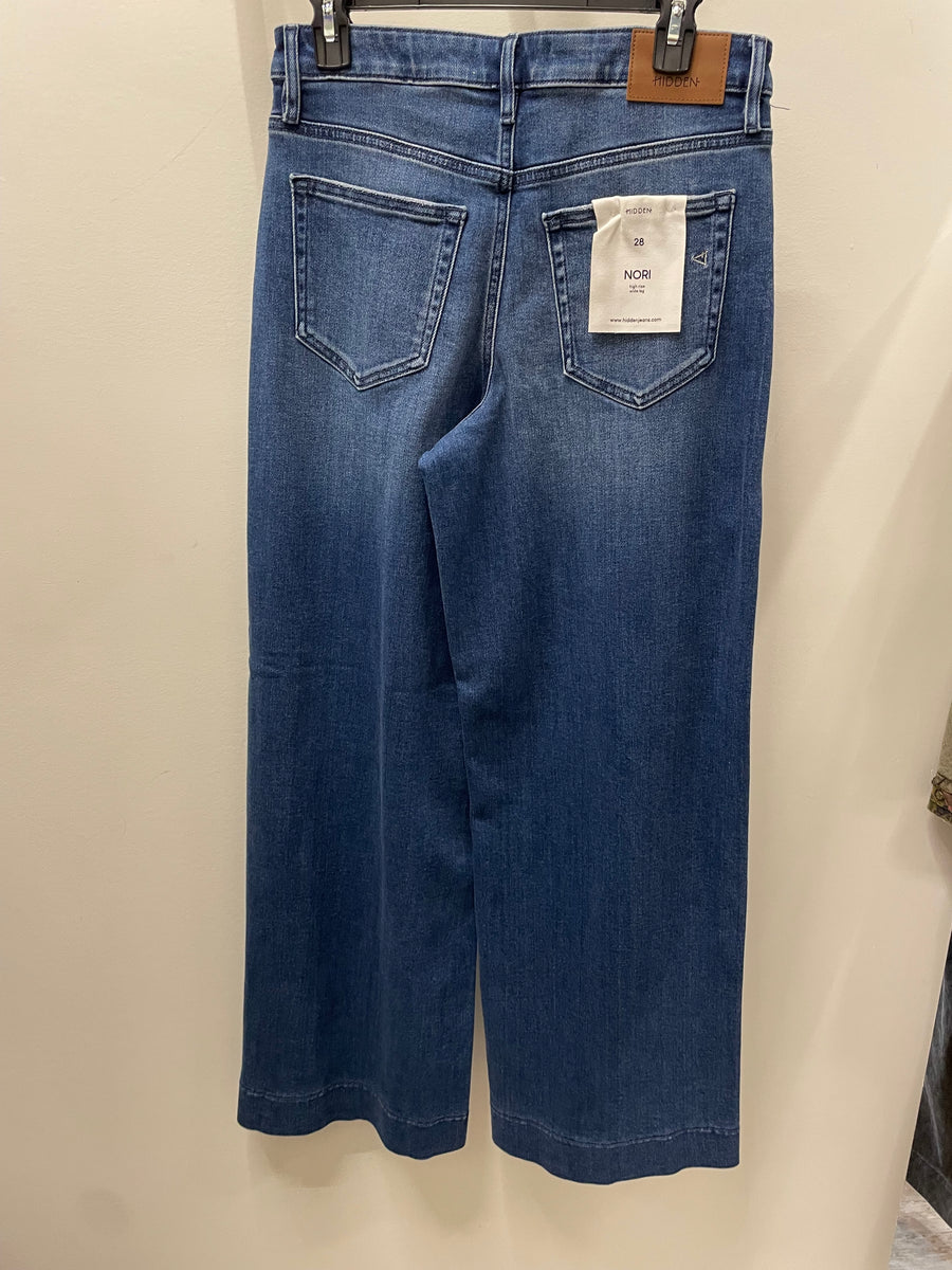 Nori High Rise Pintuck Wide Leg Jean by Hidden Jeans