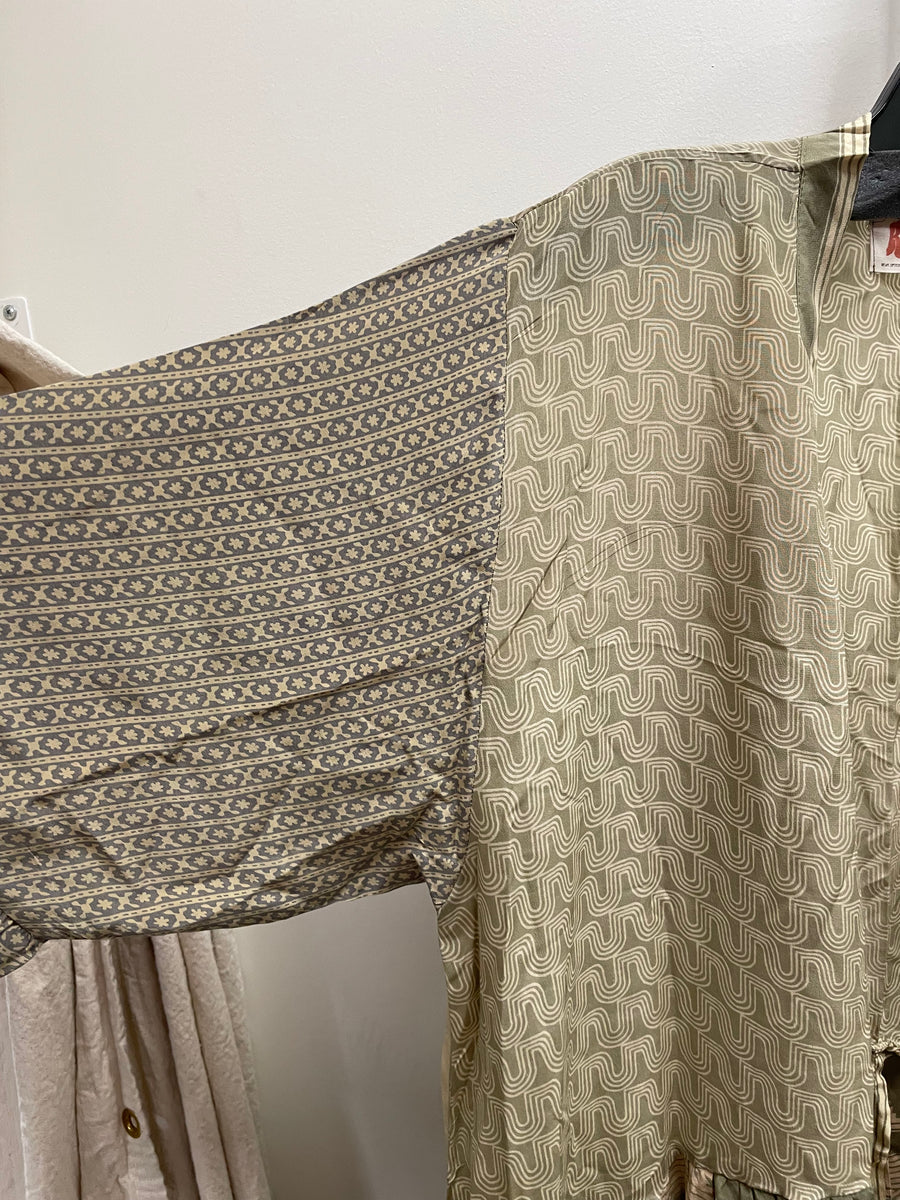 Crepe Sari Evermore Kimono #205 by Kantha Bae