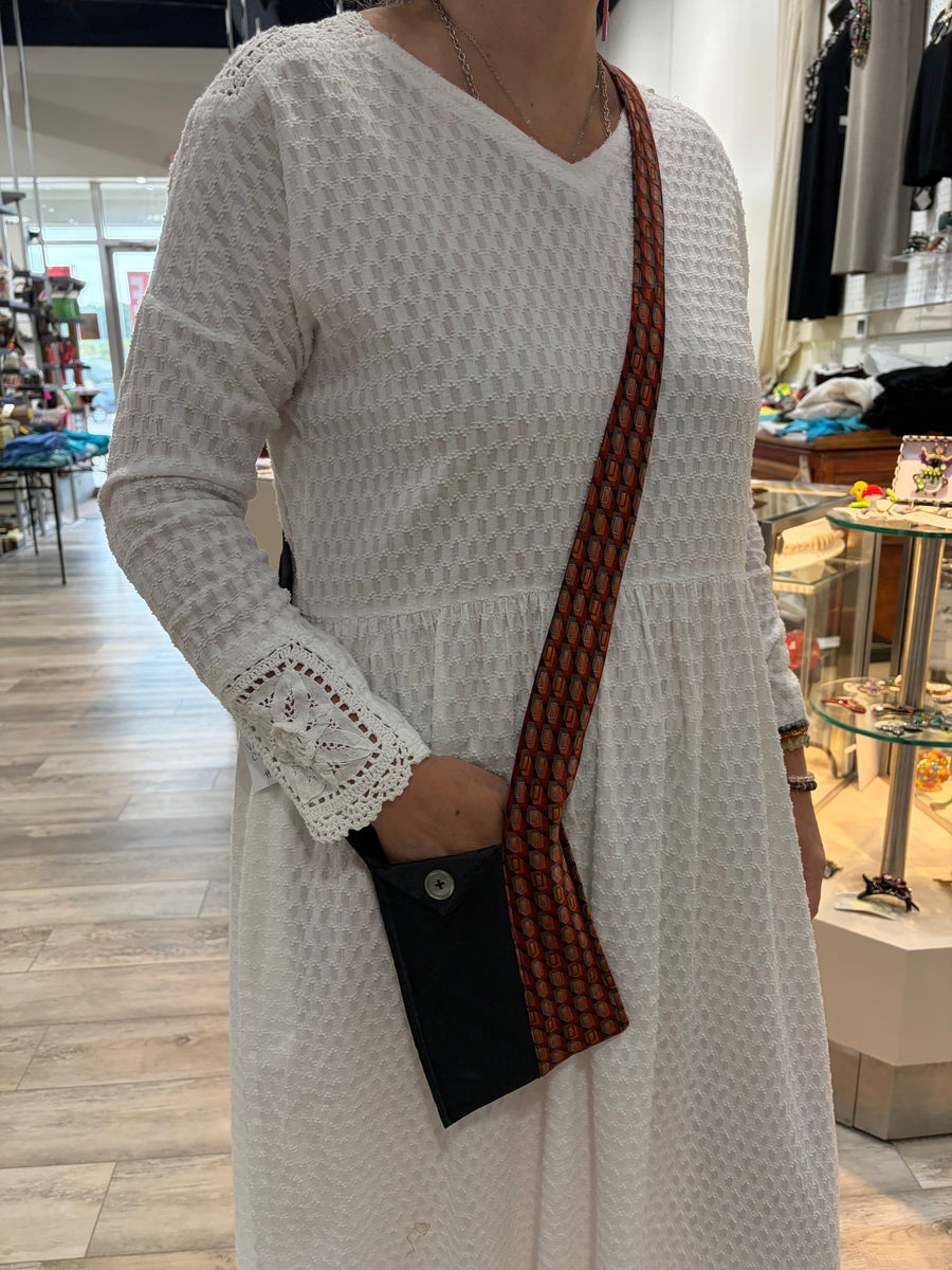 Vintage Tie Crossbody Bag #13