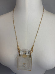 Vintage Large Chanel Parfum No.5 Bottle Necklace by Gina