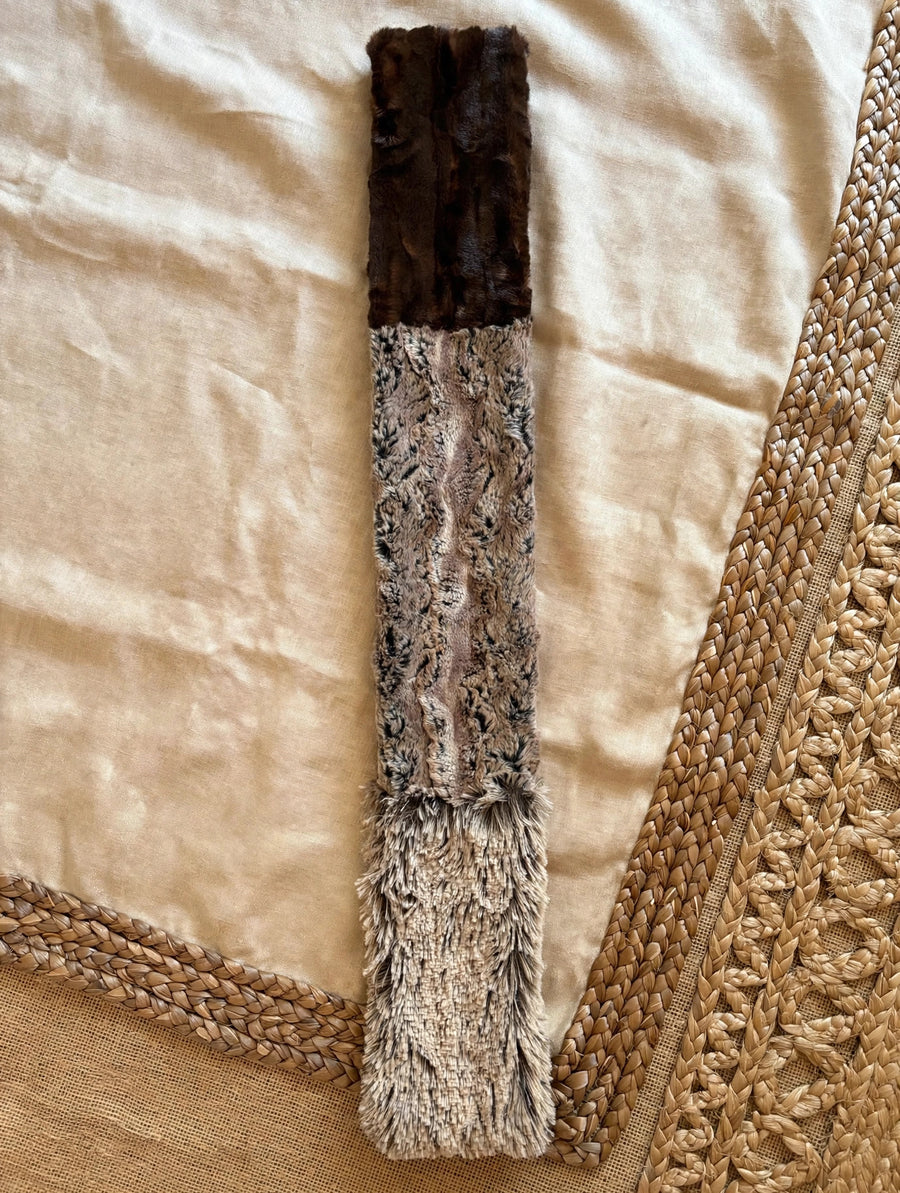 Faux Fur Patchwork Scarf by Vine Street