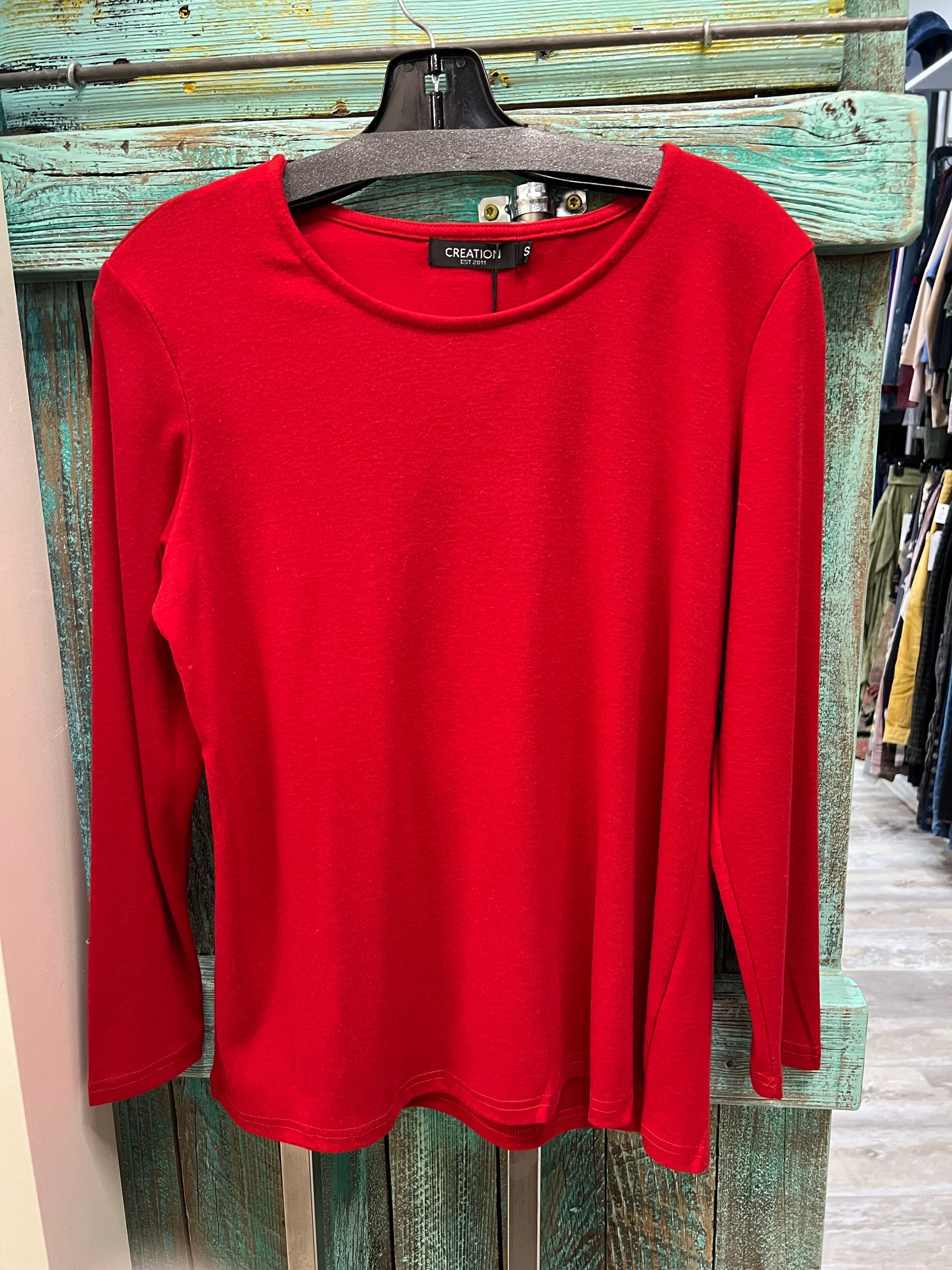 Round Neck Top in Black by Creations