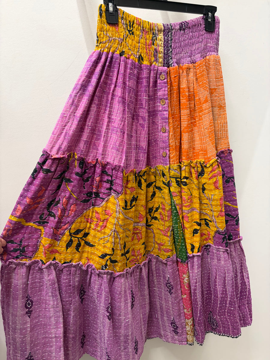 Pareo Kantha Monarch Maxi Skirt #134 by Kantha Bae