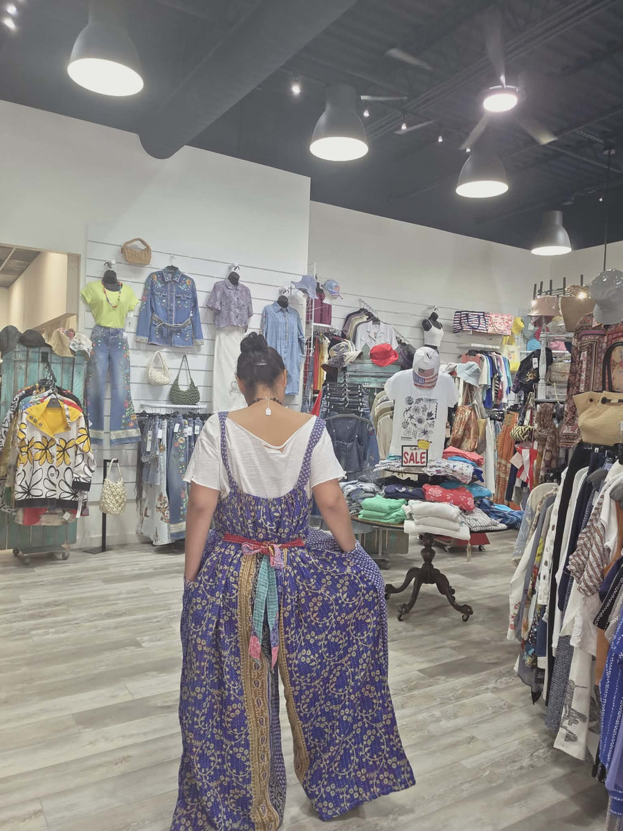 Additional view of Pareo Kantha Crossroad Overalls #216 by Kantha Bae from Robin Boutique.