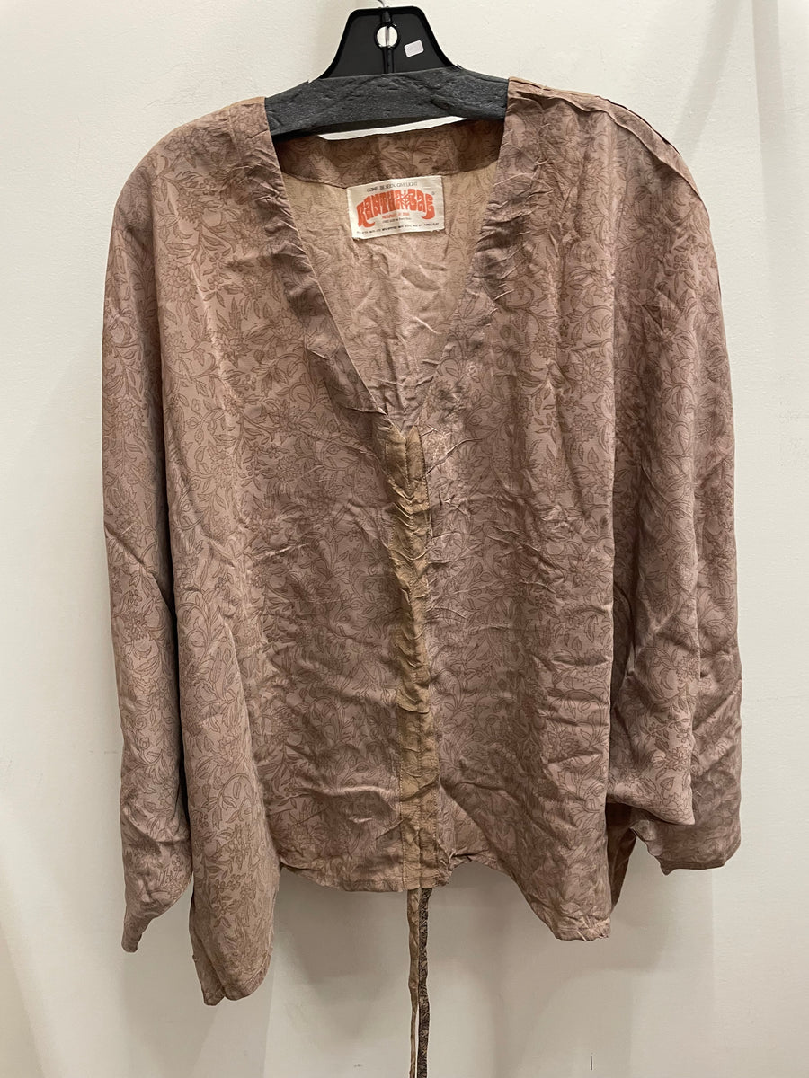 Crepe Silk Butterfly Top #020 by Kantha Bae