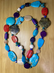 Indian Trade Bead Chunk Necklace