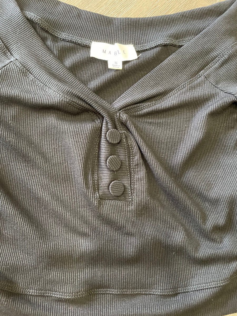 Button Crop Top - Robin Boutique-Boutique 