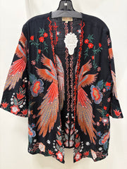 Embroidered Pheonix Short Kimono by All About Her