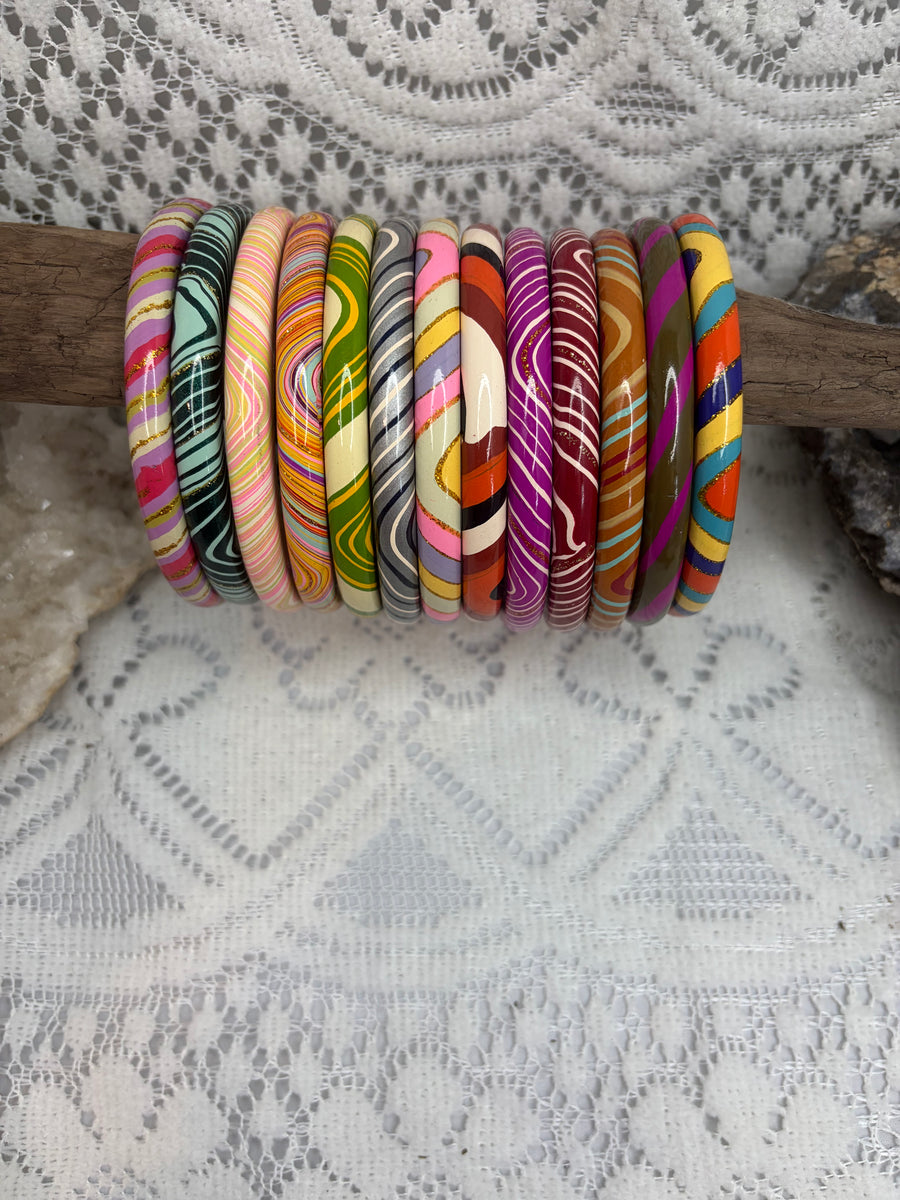 Skinny Painted Shellac Bracelet