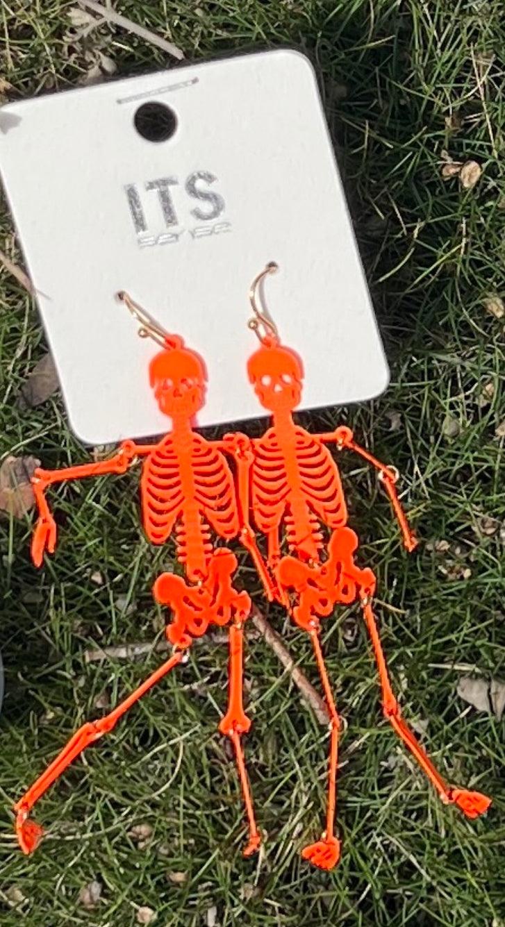 Filigree Skeleton and Ghost Theme Earrings - Robin Boutique-Boutique 