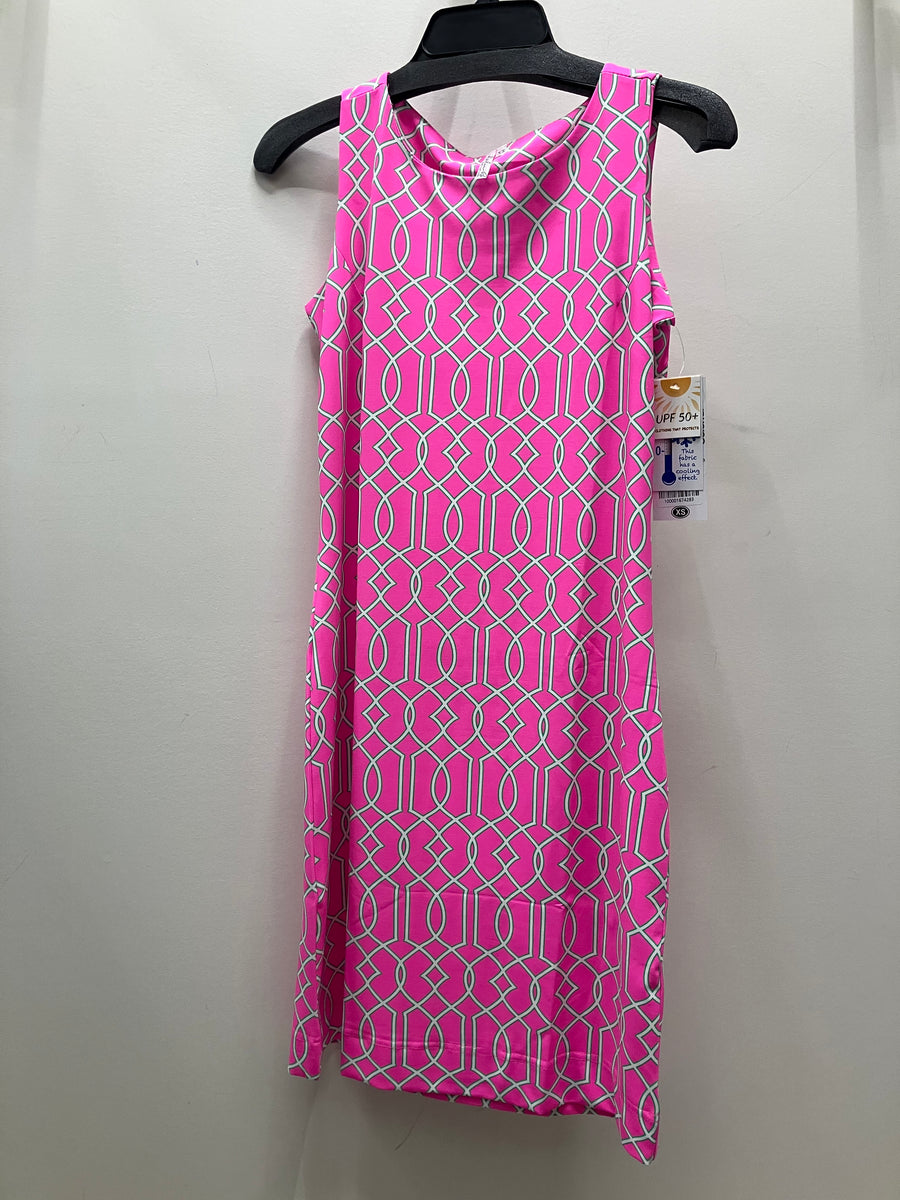 Geometric Sleeveless Travel Dress by LuLu B