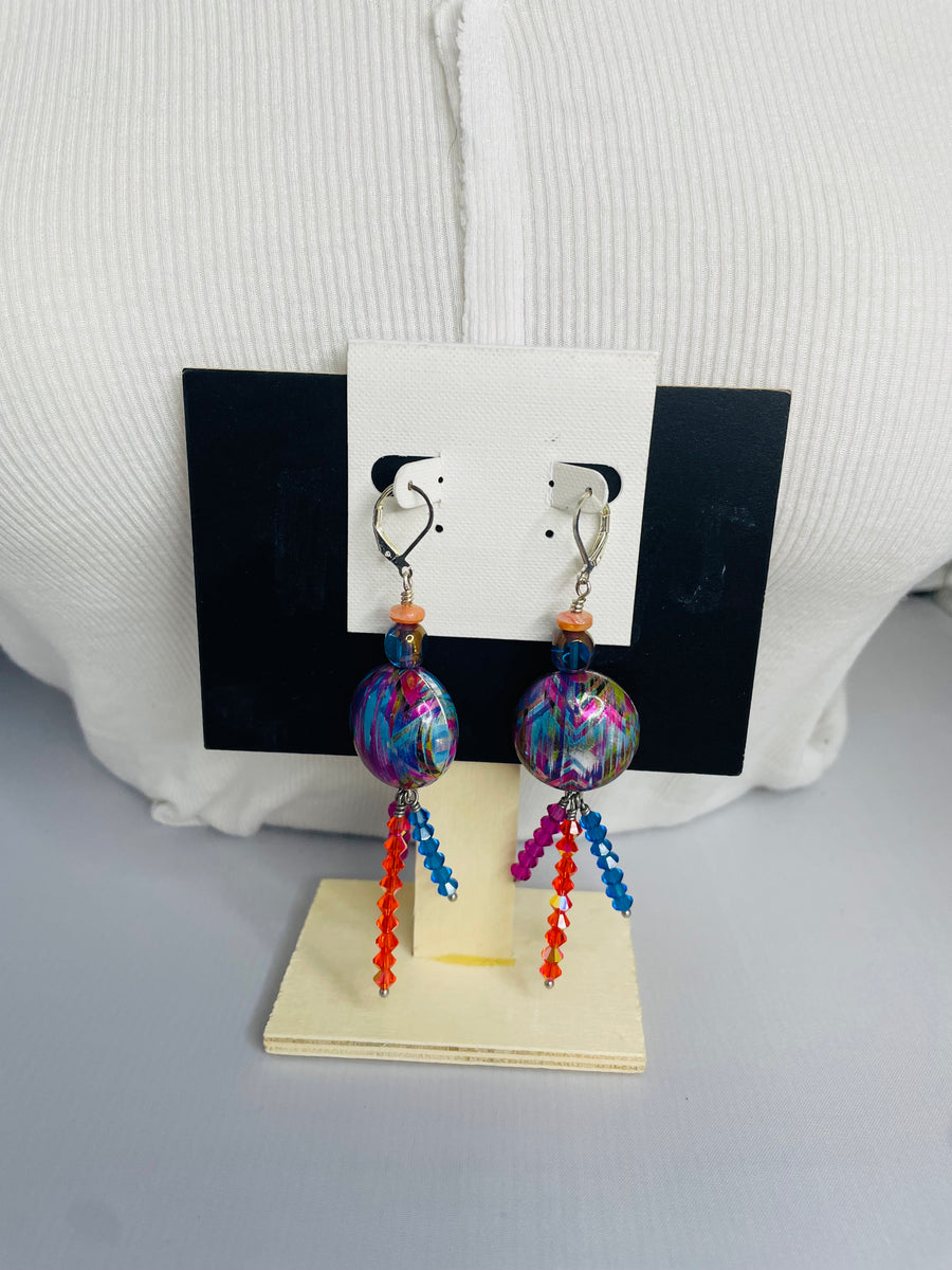 Aurora Mist Earrings by The Vintage Jewel from Robin Boutique.