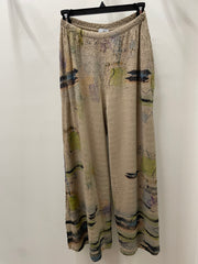 Wide Leg Palazzo Pant in Thyme Print by Inoah