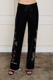 Velvet Embroidered Pant by Paparazzi