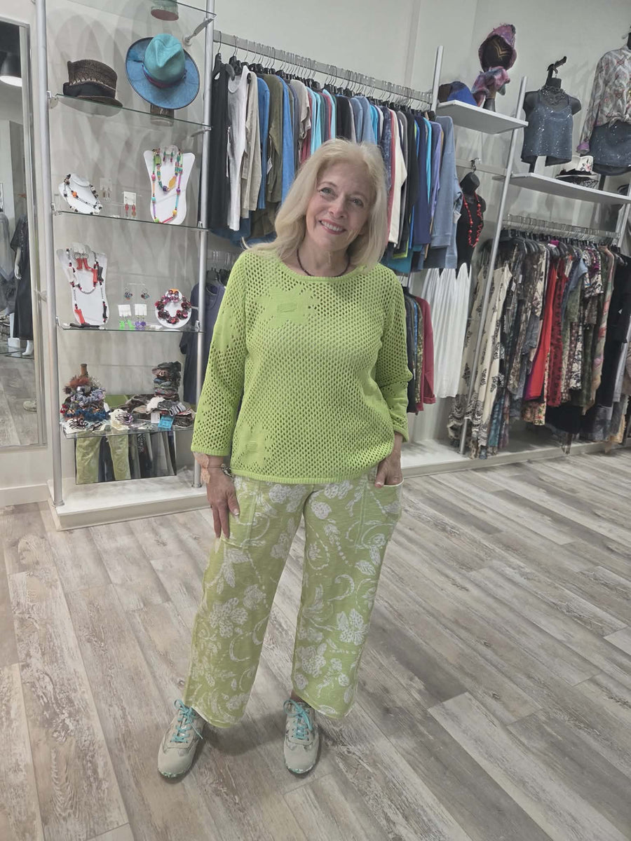 Floral Crochet Pullover by Escape