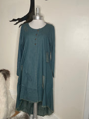 Denim "Love" Duster Jacket by The Paper Lace