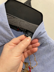 Reworked Denim Crop Button Down #209