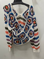 Reversible Crochet Faux Wrap Sweater