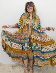 Rasgulla Sari Twilight Maxi Dress #20 by Kantha Bae