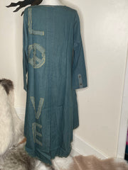 Denim "Love" Duster Jacket by The Paper Lace