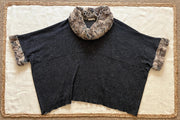 Faux Fur Cowl Poncho by Soulitude