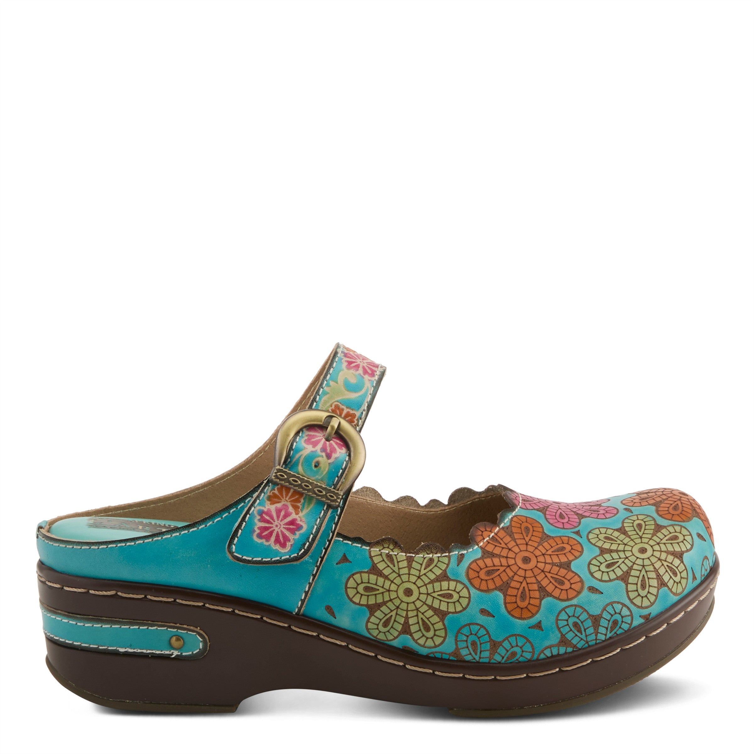 L'Artiste Flochino Clogs Turquoise Multi - Robin Boutique