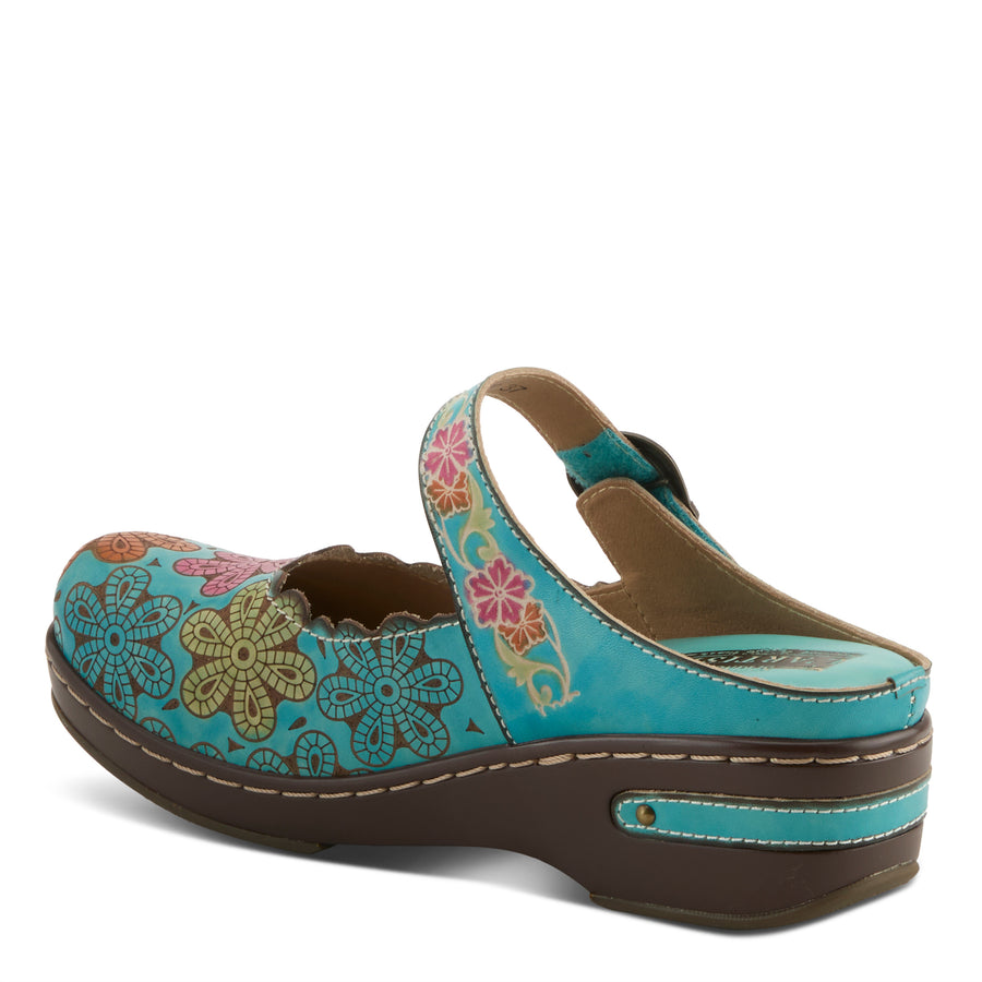 L'Artiste Flochino Clogs Turquoise Multi - Robin Boutique