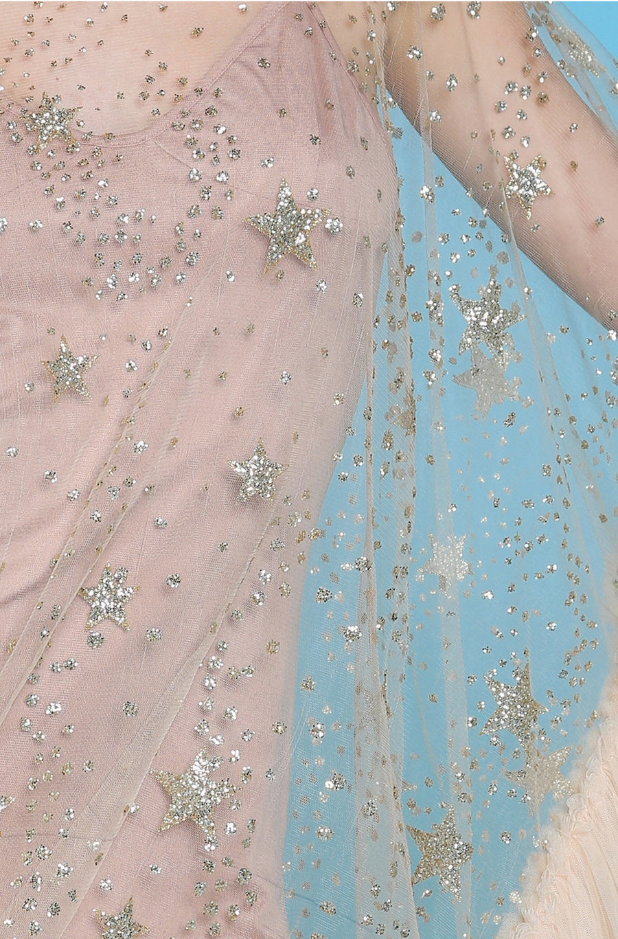 Gold Glitter Mesh Tunic Dress BC3245