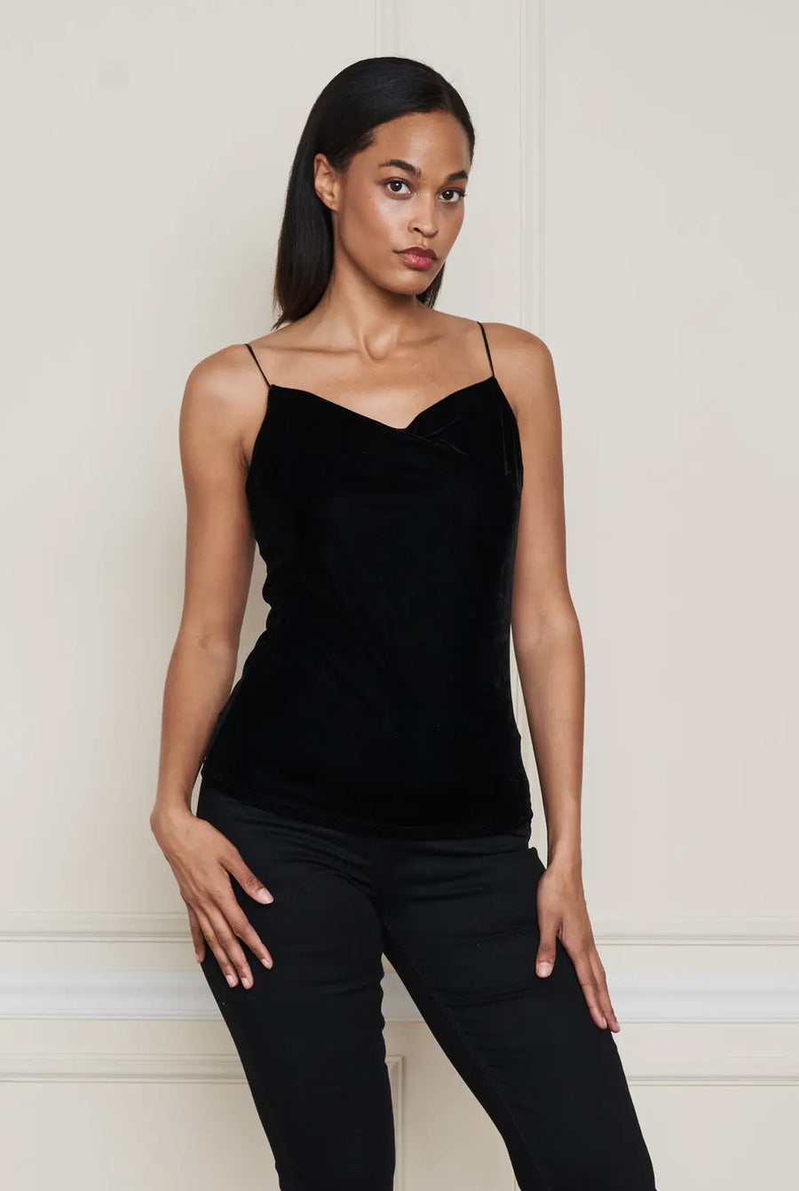 Crushed Velvet Stretch Cowl Cami by Paparazzi