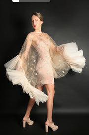 Gold Glitter Mesh Tunic Dress BC3245