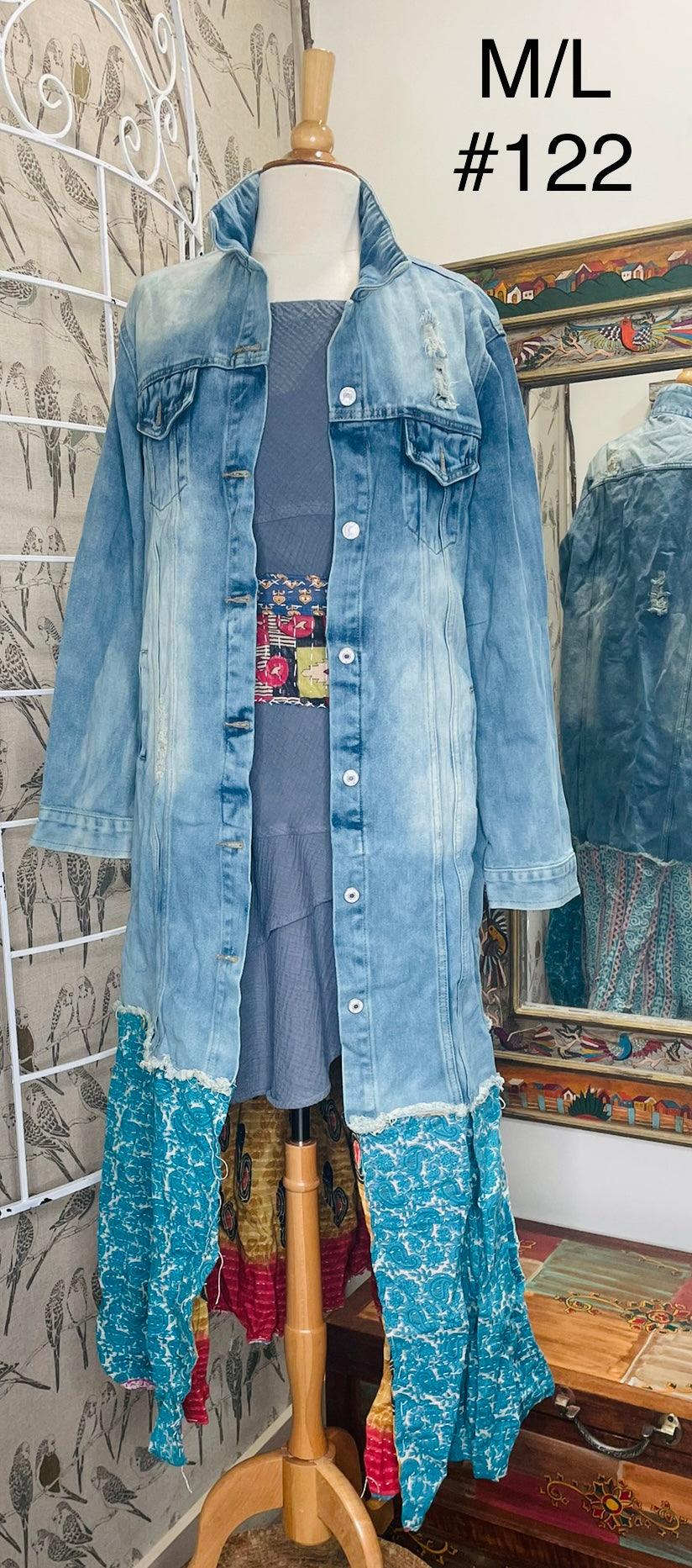 Upcycled Denim Kantha Coat by Kantha Bae - Robin Boutique-Boutique 