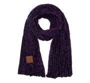 Solid Ribbed Chenille CC Scarf SF30 - Robin Boutique-Boutique 