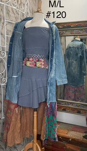 Upcycled Denim Kantha Coat by Kantha Bae - Robin Boutique-Boutique 