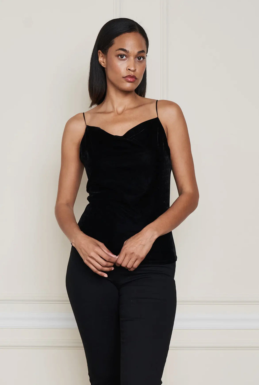 Crushed Velvet Stretch Cowl Cami by Paparazzi
