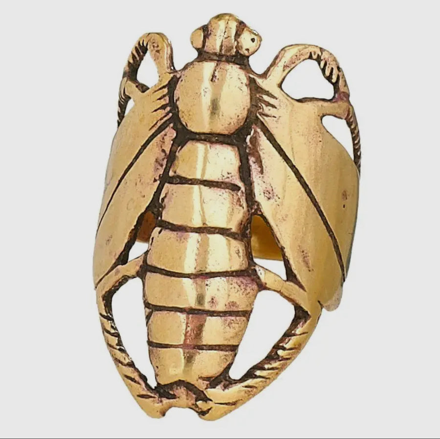Locust Love Wrap Ring in Bronze