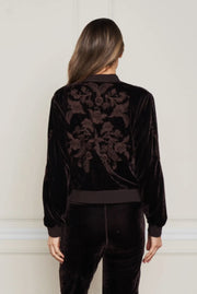 Velvet Embroidered Bomber Jacket by Paparazzi