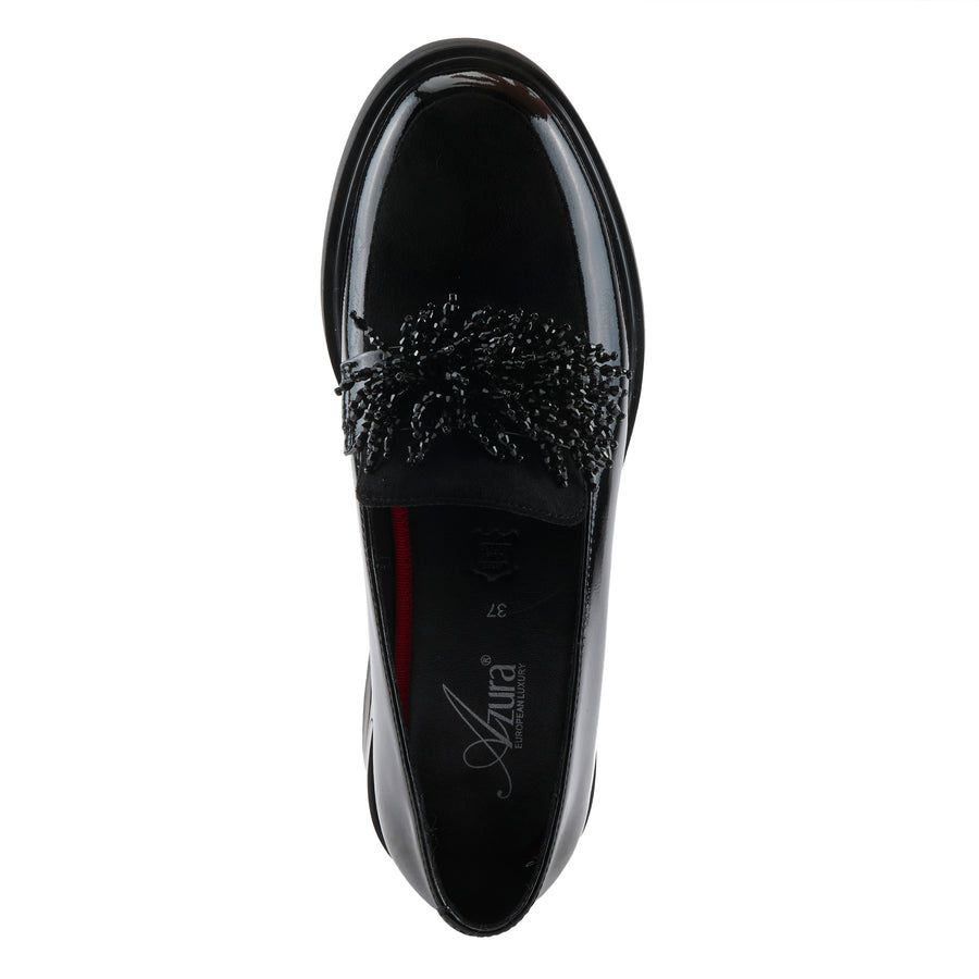 Azura Gogetter Black Shoes top view - Robin Boutique