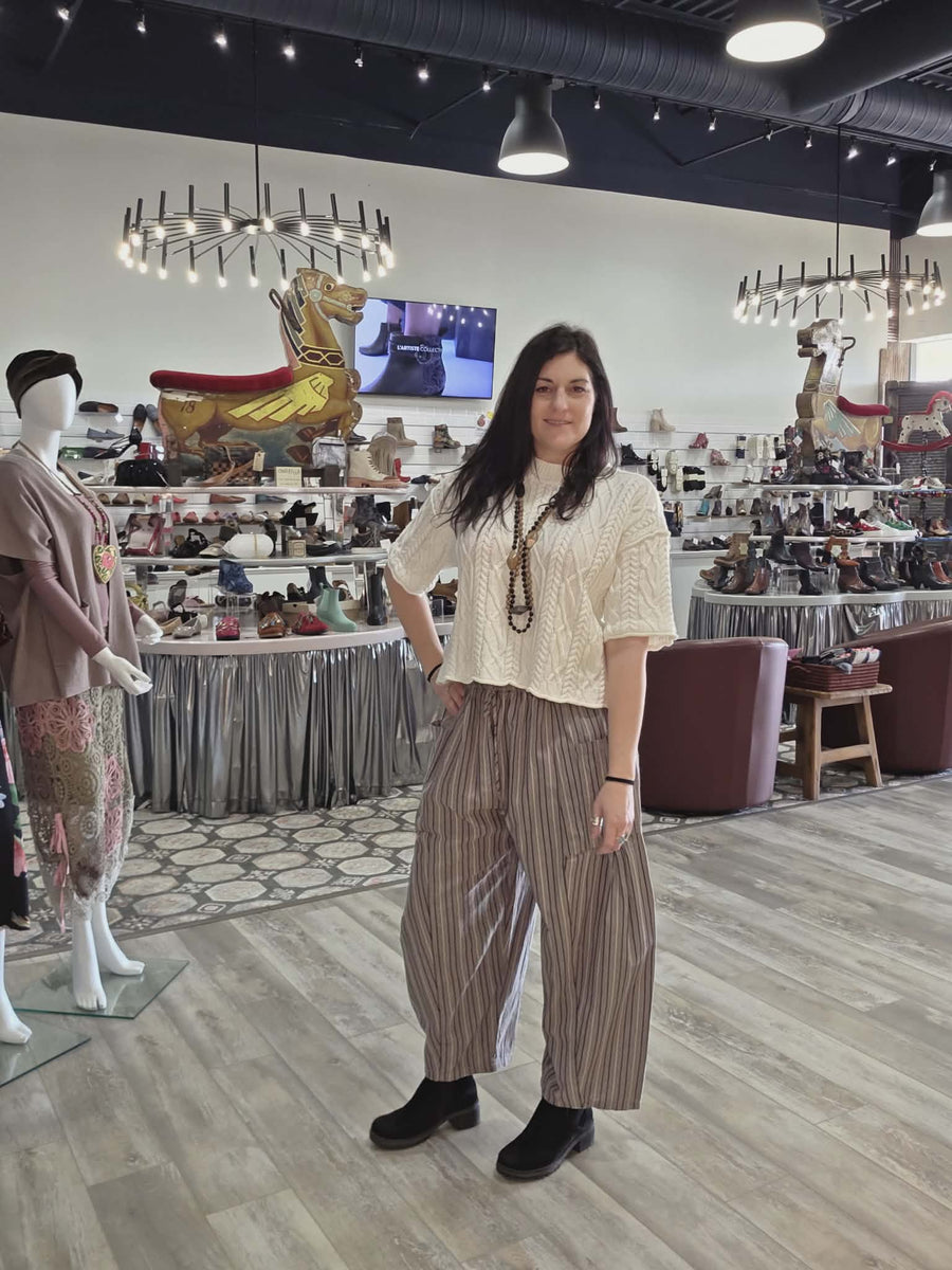 Gathered Cotton Wide Leg Pant by Cotiera Rae Mode CP6047 Robin Boutique