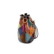 L'Artiste Leather Handbag DRAWSTRING Rainbow