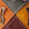 L'Artiste Leather Handbag DRAWSTRING Rainbow