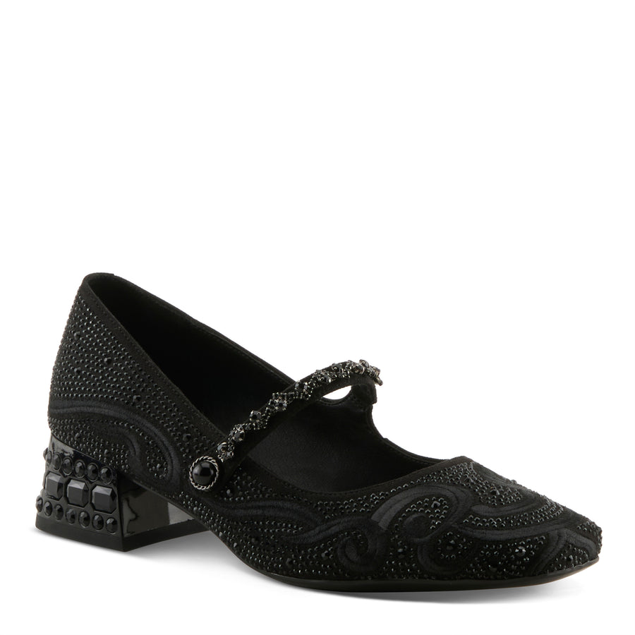 Side View of Icedelite Shoes in Black - Robin Boutique