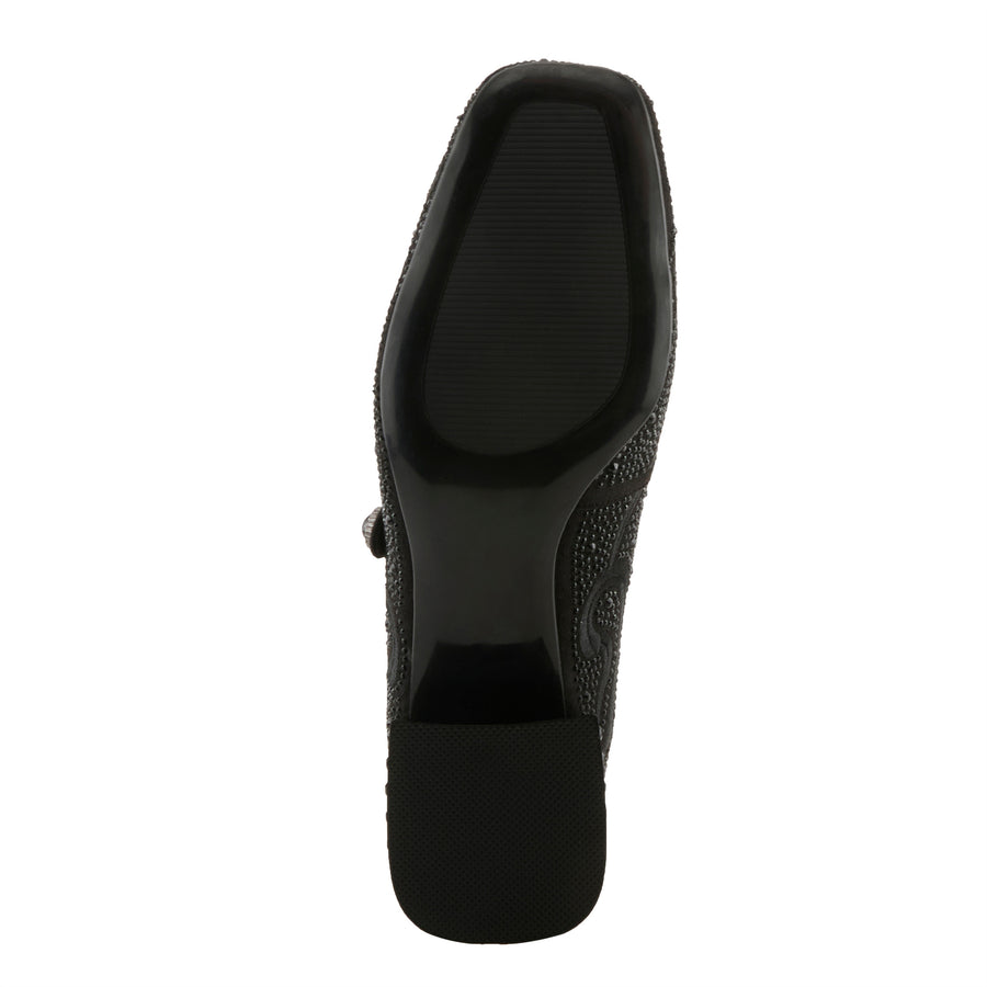 Bottom View of Icedelite Shoes in Black - Robin Boutique