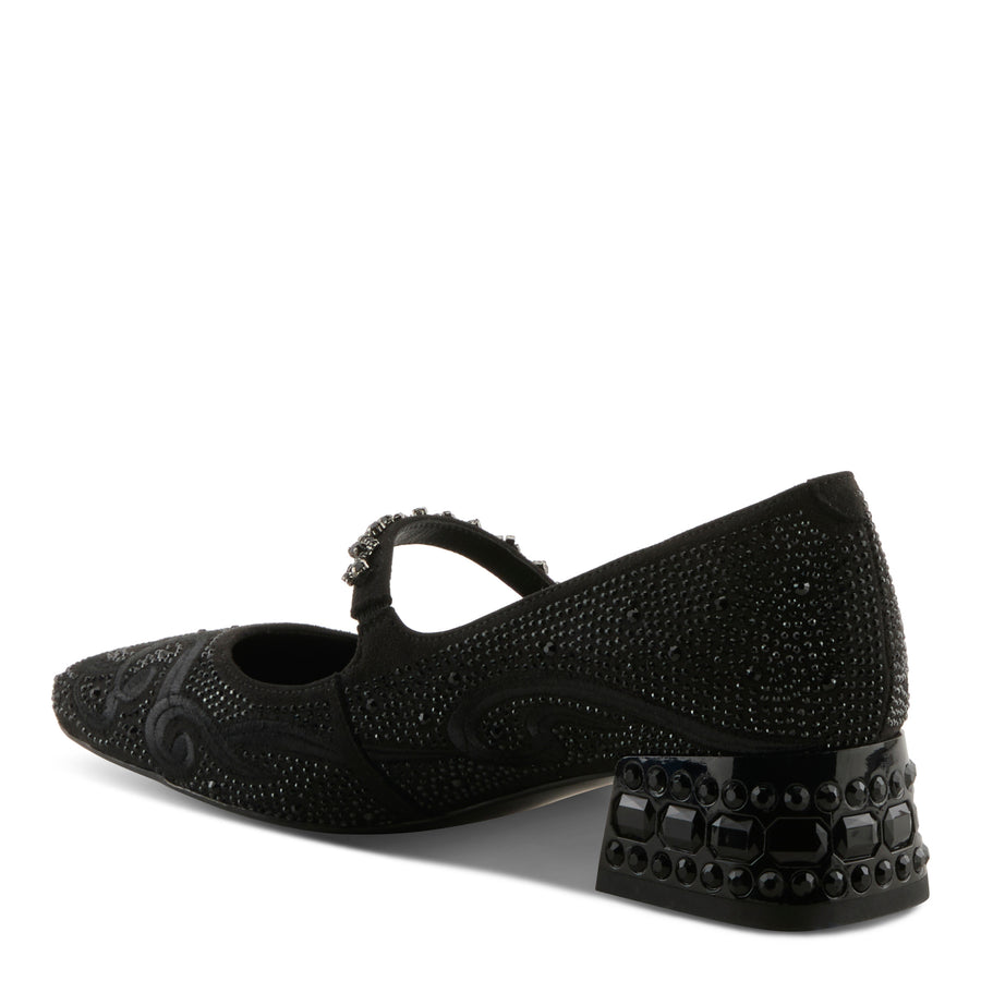 Side View of Icedelite Shoes in Black - Robin Boutique