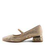 Side View of Icedelite Shoes in Gold - Robin Boutique