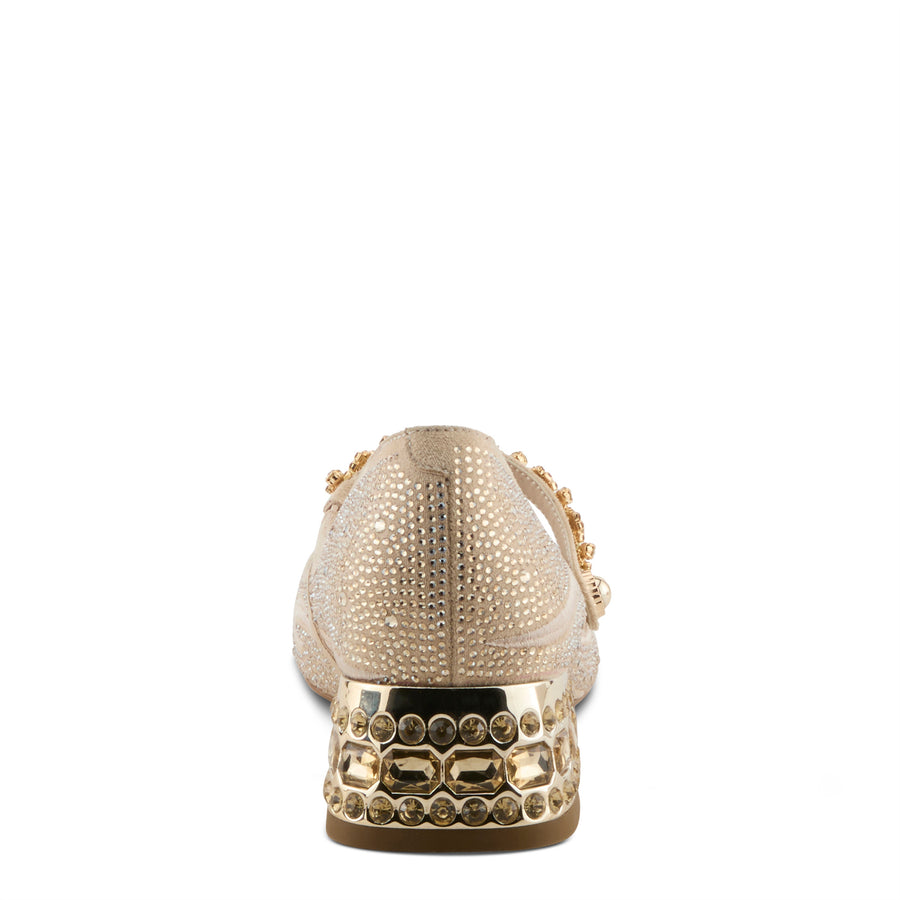 Back View of Icedelite Shoes in Gold - Robin Boutique
