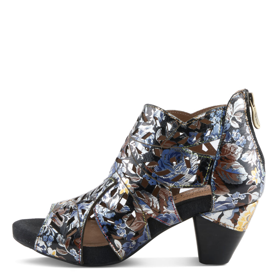 L'Artiste Icon-Met Tooled Leather Ankle Sandal Robin Boutique