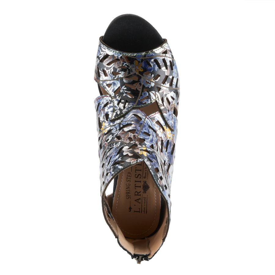 L'Artiste Icon Tooled Leather Ankle Sandal