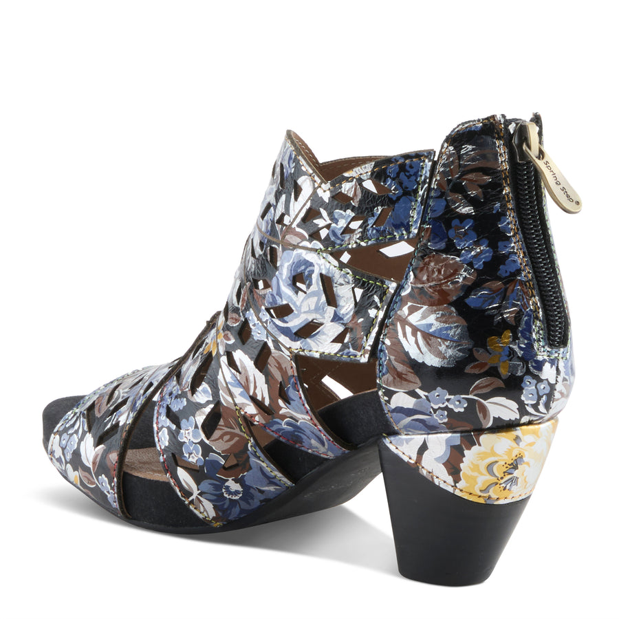 L'Artiste Icon-Met Tooled Leather Ankle Sandal Robin Boutique