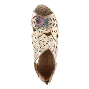 L'Artiste Icon Tooled Leather Ankle Sandal